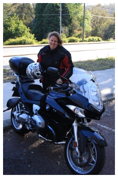 E-J with her R1200ST